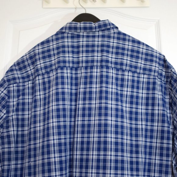 Marks And Spencer Blue Plaid Men's Shirt - Picture 9 of 12